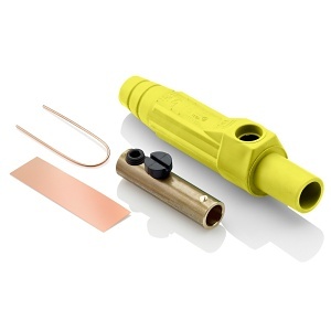 Leviton 15D22-UY Female Detachable Plug Taper Nose 8-2AWG, Yellow