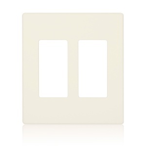 Leviton AWP00-20T Renoir II Wallplate, 2-Gang, Light Almond