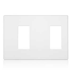 Leviton AWP0F-11W Renoir II Wallplate, 2-Gang, White