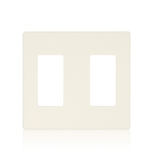 Leviton AWP0F-20T Renoir II Wallplate, 2-Gang, Light Almond