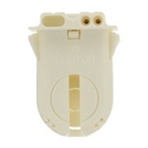 Leviton 23653-WNP Fluorescent Lampholder, Medium Bi-Pin, Turn Type with Lamp Lock