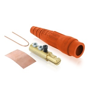 Leviton 18D22-UO 18 Series Cam-Type Male Detachable Plug, Double Set Screw Termination, Ball Nose