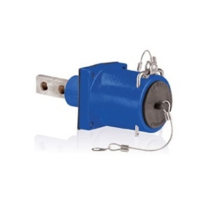 Leviton 49MR2-CB 49 Series Male Receptacle, 313-777 MCM, Double Hole Bus Bar, Blue