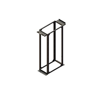 Ortronics MM20842ADJ12-B MM20, 4POST 42" Adjustable Rack, 8FT, 12-24, Black