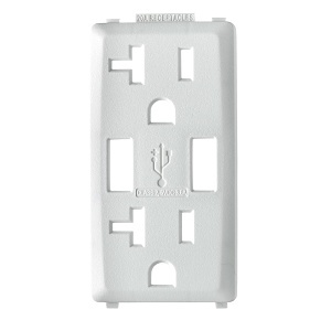 Leviton RKAA2-WW RENU 20A USB Charger, Tamper-Resistant GFCI Outlet / Receptacle, White on White