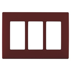 Leviton REWP3-DG Renu 3-Gang Snap-On Wall Plate, Deep Garnet