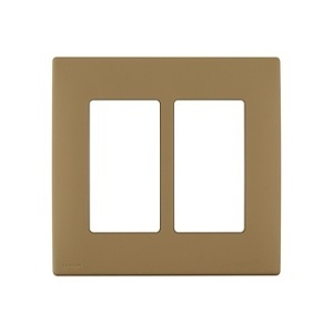 Leviton REWP2-WC Renu 2-Gang Snap-On Wall Plate, Warm Caramel
