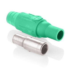 Leviton 22L25-SG 22 Series Female Plug, 350-500, Green