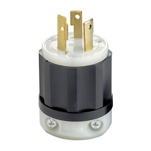 Leviton 2631-PLC Power Plug, L7-30P Locking Plug, 2 Poles, 3 Wires, 30A, 277V