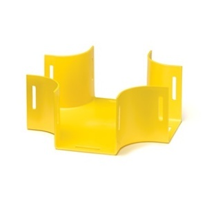 Leviton SWHCR-HCC 4x12 Horizontal Cross with Cover, Yellow