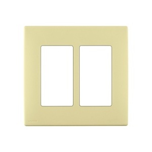 Leviton REWP2-CS Renu 2-Gang Snap-On Wall Plate, Corn Silk