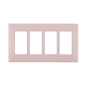 Leviton REWP4-FP Renu 4G Wall Plate, Snap-On Design, Waterproof, Pink Lemonade