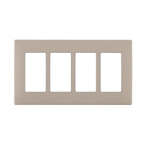 Leviton REWP4-CA Renu 4G Snap-On Wall Plate, Cafe Latte