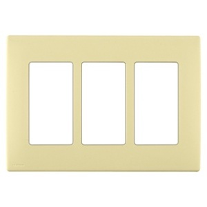 Leviton REWP3-CS Renu 3G Snap-On Wall Plate, Corn Silk