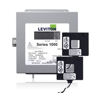Leviton 1K240-8W 1000 Series Indoor Submeter Kit, 120/240V 1-Phase 3-Wire, 800A with 2 Split Core CTs