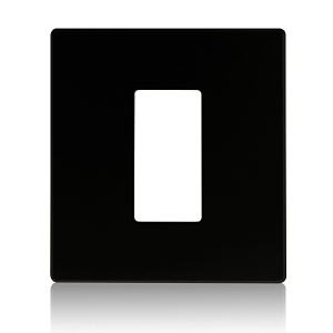 Leviton AWP0F-1E Renoir II Wallplate, Single Gang, Black