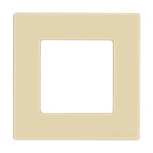 Leviton WPDB0-10I Omni-Bus Decora Low Voltage 1-Gang Wallplate, Ivory