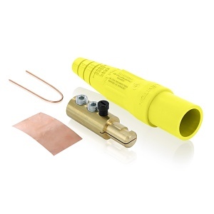 Leviton 16D24-TUY Male Detachable Plug, -Setscrew, 2/-4/0, 30-Pack, Yellow