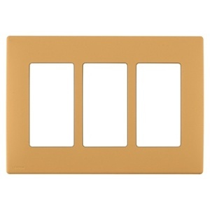 Leviton REWP3-TC Renu 3-Gang Wall Plate, Toasted Coconut