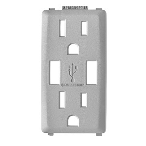 Leviton RKAA1-PG PEB RENU USB Charger 15A, Gray