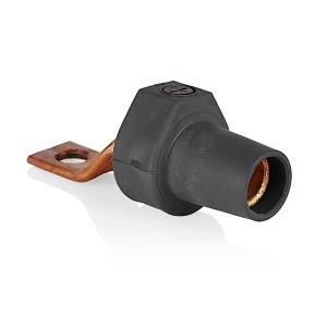 Leviton 16F22-UE 16 Series Taper Nose Single Pole Cam Type Female Terminal Connector, Bus Bar Mount