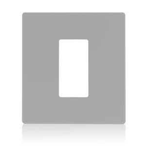 Leviton AWP0F-1G Renoir II Wallplate, Single Gang, Gray