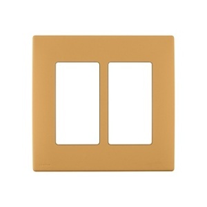 Leviton REWP2-TC Renu 2-Gang Snap-On Wall Plate, Toasted Coconut