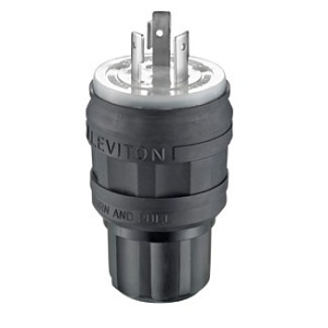 Leviton 26W47-B Connector, EB WGRD Plug LCK 2PO3WI L5-20P, 20A125V