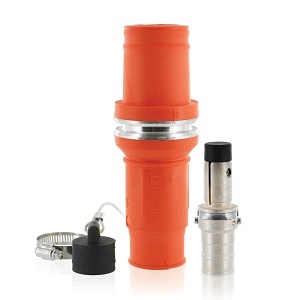 Leviton 49M44-O Rhino-Hide 49 Series Single Pole Male Connector, 444 MCM, Orange