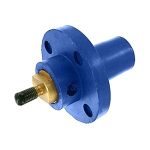 Leviton 17R22-B BU 90D Female Panel Connector, Threaded Stud