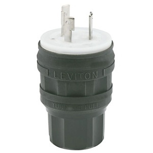 Leviton 28W48-B EB WGRD Plug LCK 2PO3WI L6-30P, 30A 250V, Connectors
