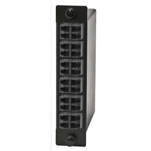 Hubbell OCLCD50 Fiber LGX Cassette, OM2, LC Duplex to MTP, Black