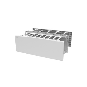 Ortronics DHMC4RU-W Horizontal Cable Manager, Double-Sided Cover, 4RU, White