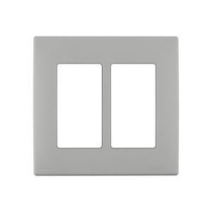 Leviton REWP2-PG Renu 2G Snap-On Wall Plate, Pebble Gray