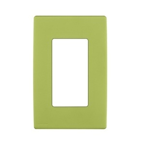 Leviton REWP1-GS RENU 1-Gang Screwless Snap-On Wallplate, Granny Smith Apple