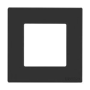 Leviton WPDB0-10E Decora Low Voltage Wallplate, 1-Gang, Black
