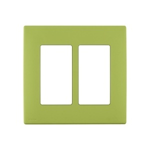 Leviton REWP2-GS Renu 2G Wall Plate, Snap-On Waterproof Design, Granny Smith Apple