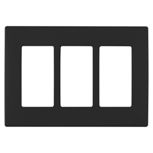 Leviton REWP3-OB Renu 3G Snap-On Wall Plate, Onyx Black