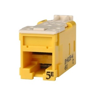 Ortronics HDJ5E-44 Keystone Jack, HDJACK CAT5E CLARITY T568A/B, Yellow