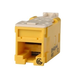 Ortronics HDJ625-44 CAT6 Clarity High Density Jack, T568A/B, 25-Pack, Yellow