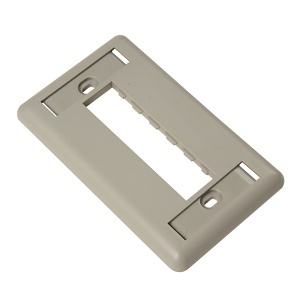 Ortronics 40300547-78 3-Port Single Gang Tracjack Faceplate, Dark Gray