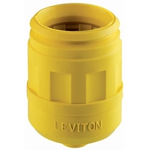 Leviton 6017-Y Boot Plug for 15/20A Plugs, Yellow