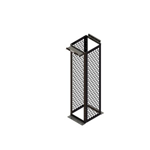 Ortronics MM2082438-B Rack Equipment, MM20 RCK 8' X 24" CHAN .38" SQ MTG BK