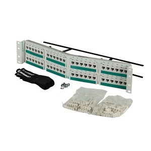 Ortronics PHA5E6U48-W 48-Port Angled Panel Cat5e/110, White