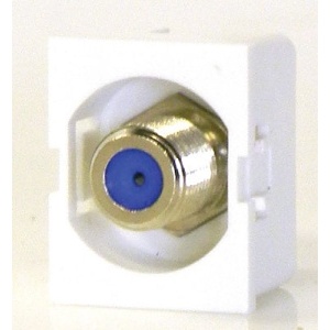 Ortronics 63700087 Connectors, TJ 1/RCA Feedthru 75Ohm FG, White