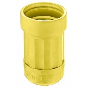 Leviton 6018-LY Boot Connector for 15A Lock, Yellow