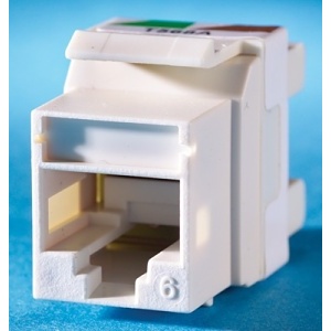 Ortronics KS6A-99 Keystone Choice Cat6 Jack, Wall Mount, Ivory