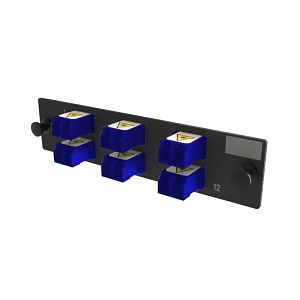 Ortronics OFP-LCD12ZC-H Panel Adapter, OFP, 6,KEYED LC, Duplex, 12-Fiber, Blue
