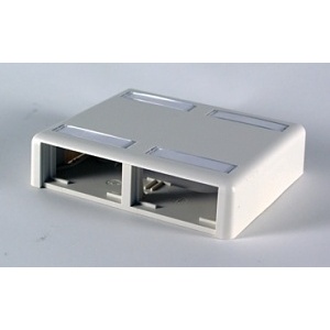 Ortronics 404S22X2U Series II SMB 2x2U Surface Mounting Box, Fog White
