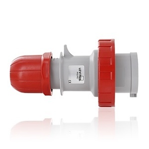 Leviton W216-P9 Plug, Pin and Sleeve, 2-Pole, 3-Wire, 16A, 380-415V, Red